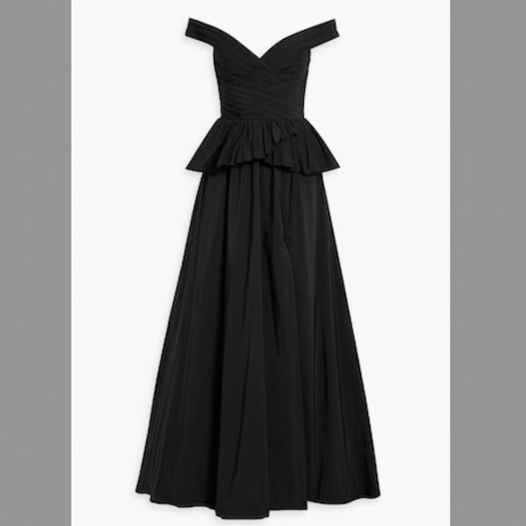 Marchesa Notte Peplum Taffeta Gown (size 16) - Picture 1 of 3
